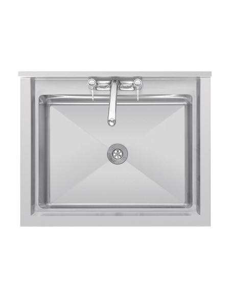 Plonge bac unique Vogue en inox - 600 mm profondeur