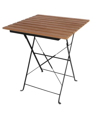 Table bistro carrée Bolero 600 mm - imitation bois