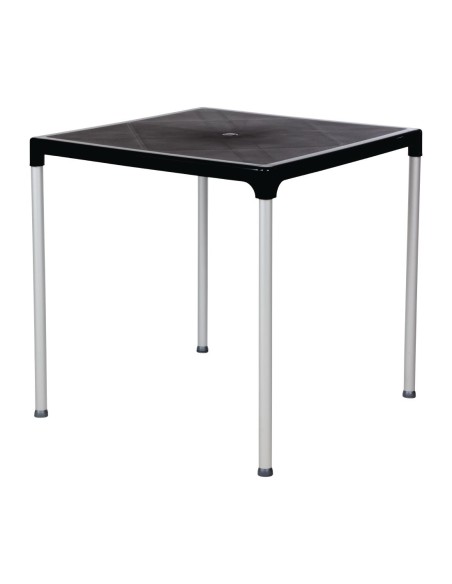 Table carrée Bolero noire 750 mm - Intérieur/extérieur