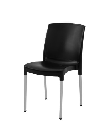 Chaises bistro empilables Bolero noires - lot de 4