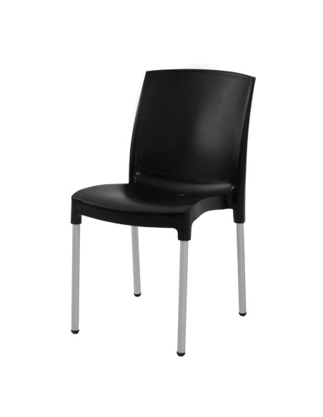 Chaises bistro empilables Bolero noires - lot de 4