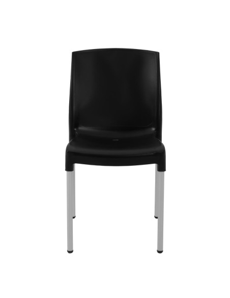 Chaises bistro empilables Bolero noires - lot de 4