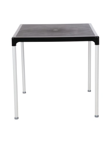 Table carrée Bolero noire 750 mm - Intérieur/extérieur