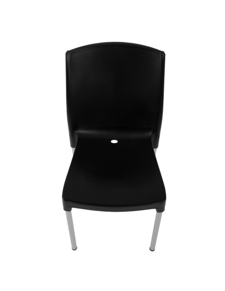 Chaises bistro empilables Bolero noires - lot de 4