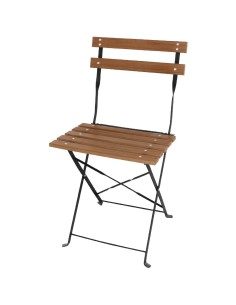 Chaises bistro Bolero imitation bois - lot de 2