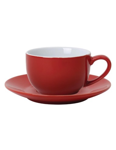 Tasses à café Olympia rouges 228 ml - Lot de 12