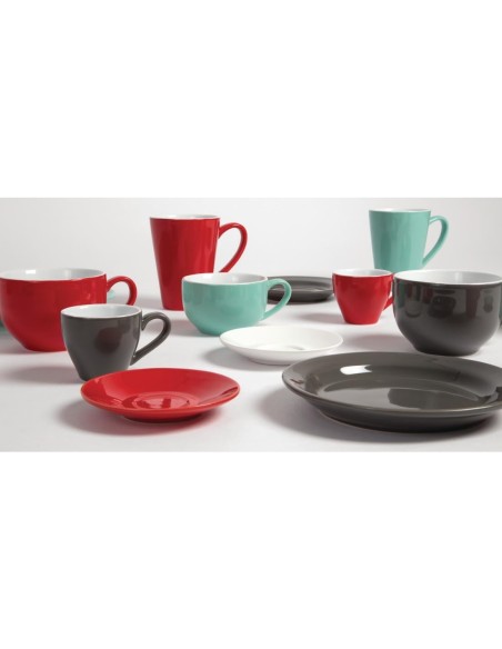 Tasses à café Olympia rouges 228 ml - Lot de 12