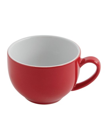Tasses à cappuccino Olympia Café rouges 340 ml - Lot de 12