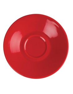 Soucoupes rouge Olympia Café - Lot de 12