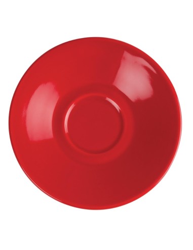 Soucoupes rouge Olympia Café - Lot de 12