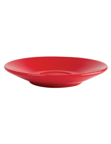 Soucoupes rouge Olympia Café - Lot de 12