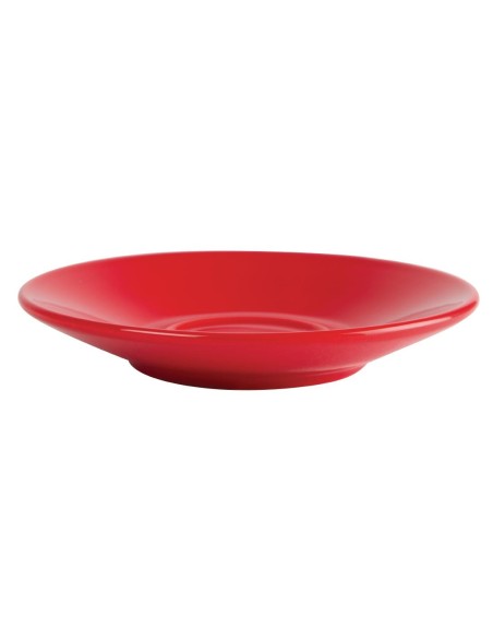 Soucoupes rouge Olympia Café - Lot de 12