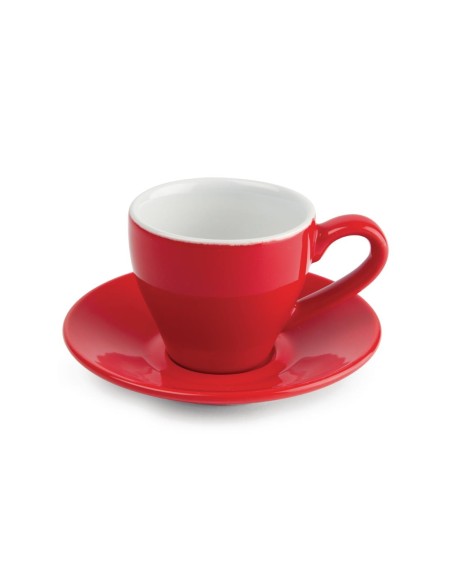Soucoupes rouge Olympia Café - Lot de 12