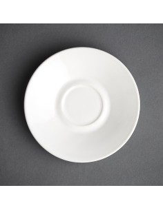 Soucoupe blanche pour tasse espresso Olympia - lot de 12