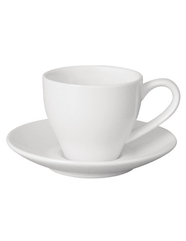 Soucoupe blanche pour tasse espresso Olympia - lot de 12