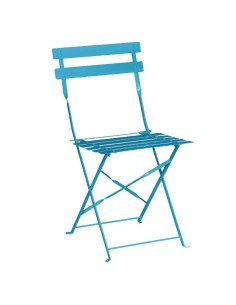 Chaises pliantes Bolero bleu turquoise - lot de 2