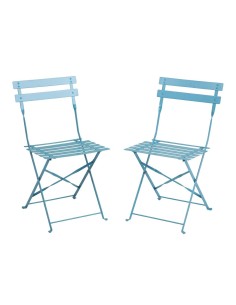 Chaises pliantes Bolero bleu turquoise - lot de 2 2