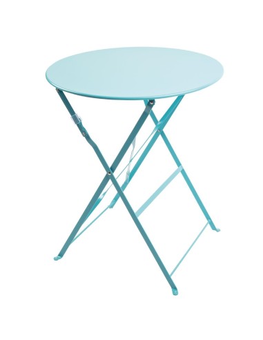Table ronde pliable Bolero bleu turquoise 595mm