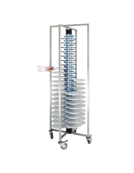 Porte-assiettes mobile Vogue 84 assiettes - inox