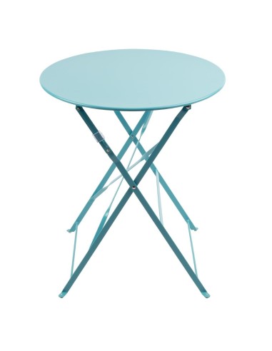 Table ronde pliable Bolero bleu turquoise 595mm