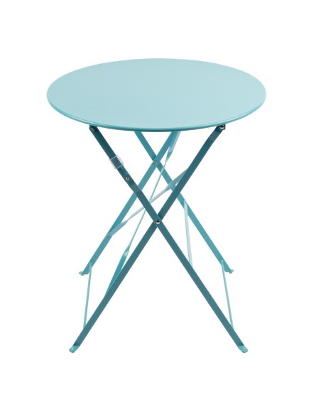 Table ronde pliable Bolero bleu turquoise 595mm