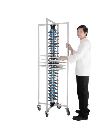 Porte-assiettes mobile Vogue 84 assiettes - inox