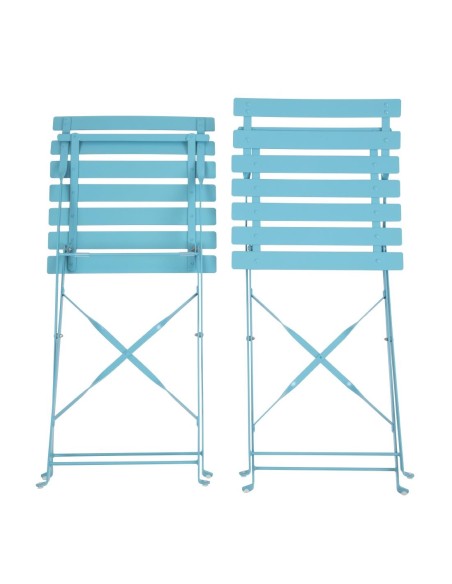 Chaises pliantes Bolero bleu turquoise - lot de 2