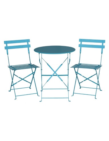 Table ronde pliable Bolero bleu turquoise 595mm