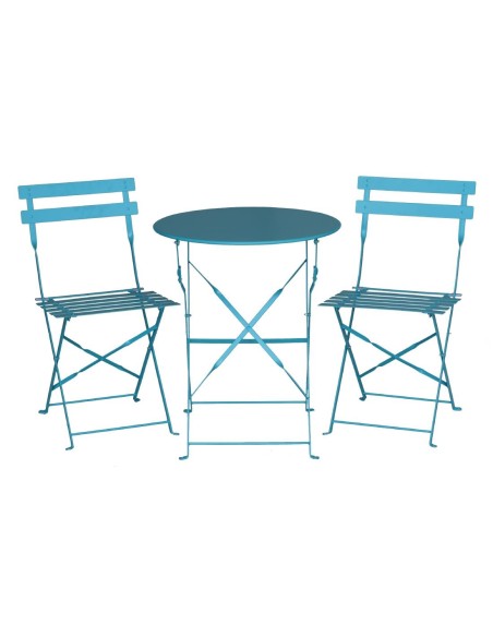 Table ronde pliable Bolero bleu turquoise 595mm