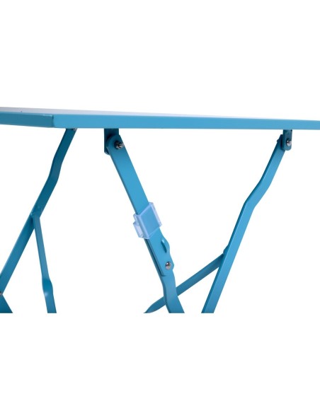 Table de terrasse carrée Bolero bleu turquoise 600mm - Légère et pliable