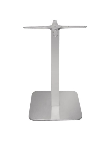Pied de table carré Bolero en inox 304 - 680 mm