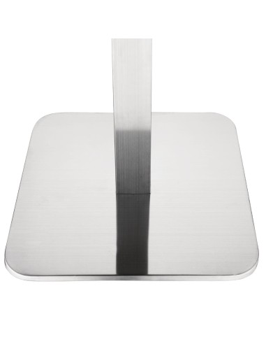 Pied de table carré Bolero en inox 304 - 680 mm