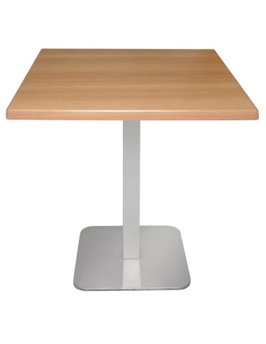 Pied de table carré Bolero en inox 304 - 680 mm