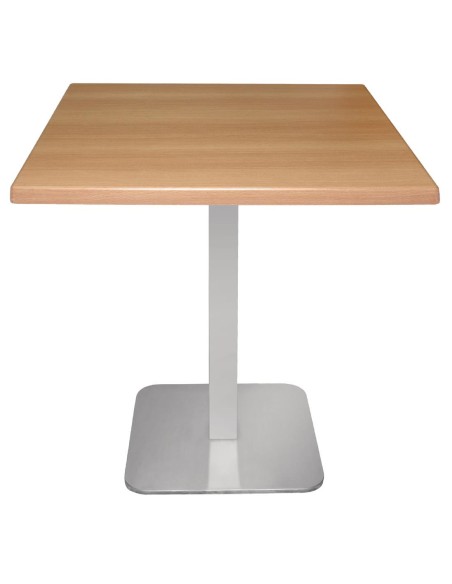 Pied de table carré Bolero en inox 304 - 680 mm