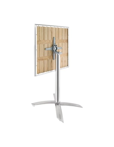 Table bistro carrée Bolero 600mm - bois et aluminium