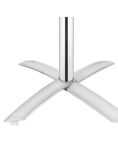 Table bistro carrée Bolero 600mm - bois et aluminium