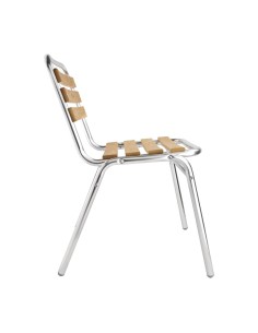 Chaises bistro frêne et aluminium Bolero - lot de 4 2