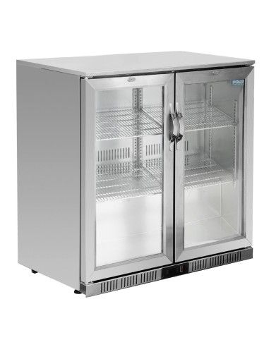 Arrière-bar Polar 208L à deux portes pivotantes - 180 bouteilles