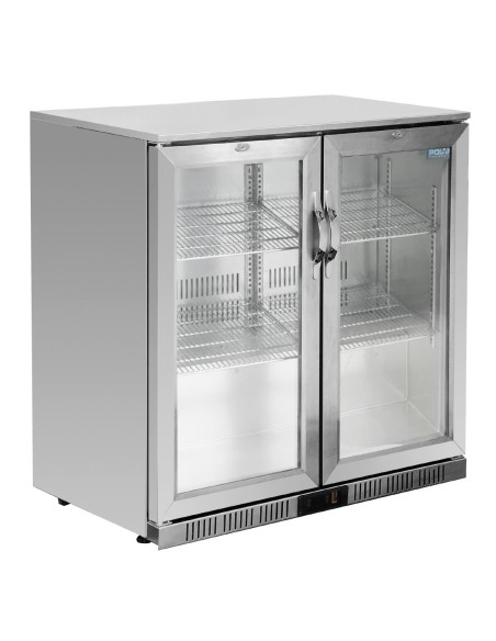 Arrière-bar Polar 208L à deux portes pivotantes - 180 bouteilles