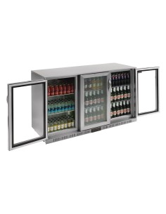 Arrière-bar trois portes Polar Série G inox 330L - 270 bouteilles 2