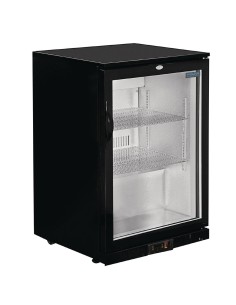 Arrière-bar porte pivotante Polar Serie G noir 128L - 56 bouteilles
