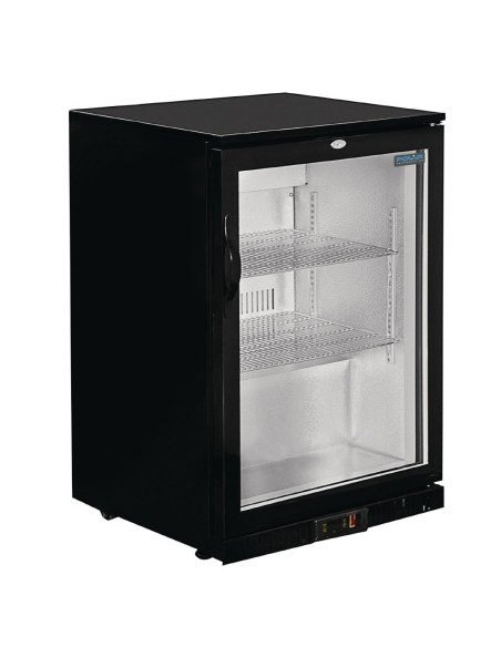 Arrière-bar porte pivotante Polar Serie G noir 128L - 56 bouteilles