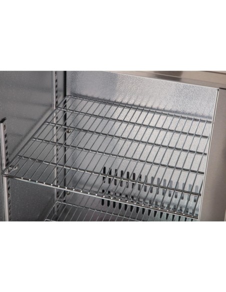 Arrière-bar trois portes Polar Série G inox 330L - 270 bouteilles