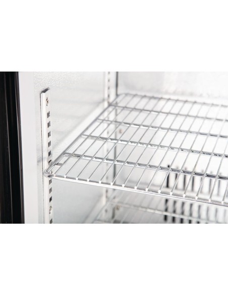 Arrière-bar trois portes coulissantes Polar Série G noir 320L