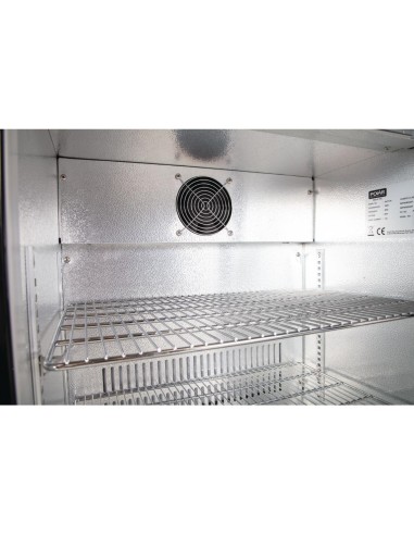 Arrière-bar porte pivotante Polar Serie G noir 128L - 56 bouteilles