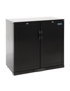 Arrière-bar Polar Série G noir 208L - 2 portes pleines