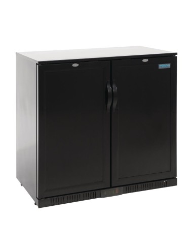 Arrière-bar Polar Série G noir 208L - 2 portes pleines
