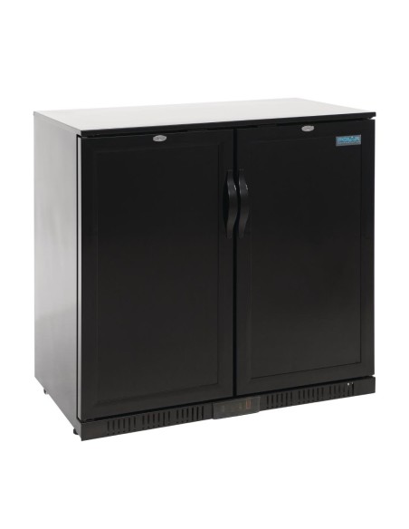 Arrière-bar Polar Série G noir 208L - 2 portes pleines