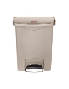 Poubelle à pédale Slim Jim 30L beige - Compacte et silencieuse