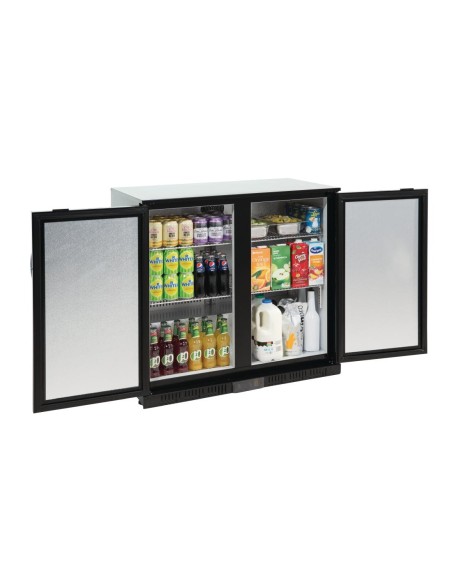 Arrière-bar Polar Série G noir 208L - 2 portes pleines